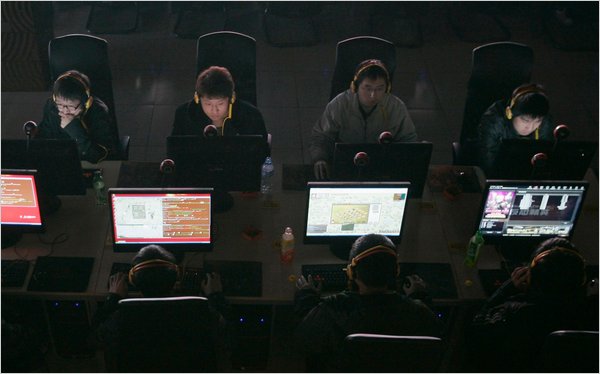 Customers use computers at an Internet cafe. Cables document the Politburoâ€™s near obsession with Chinese Internet users accessing politically delicate information.